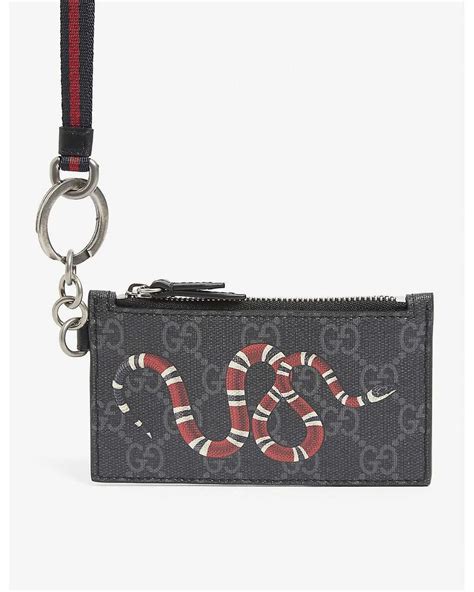 gucci coated canvas lanyard card case|gucci wallets for women.